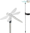 Outdoor Solar Powered LED Garden Light Landscape Lighting Waterproof Multicolor Color Changing Stake Light for Patio Yard Pathway Flowerbed Lawn Christmas Decorations Figurine Dragonfly Pack of 2