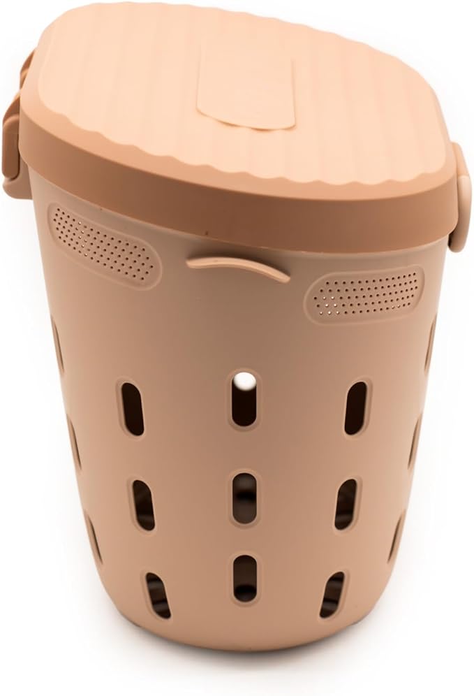 Vego Garden In-Ground Worm Composter Outdoor Farm Compost Bin 7 Gallons BPA-Free Composting System for Raised Garden Beds Tawny Brown, Twin Pack