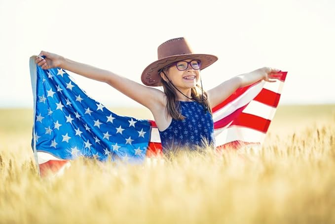 American Flags for Outside 2.5x4 Ft; American Flags 2.5x4 Outdoor Heavy Duty. Durable 250D Polyester US flags with Premium Embroidered Stars, Sewn Stripes, Brass Grommets, and Vibrant Colors.