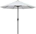 California Umbrella 9' Rd Sunbrella Aluminum Patio Umbrella, Crank Lift, Auto Tilt, Bronze Pole, Natural