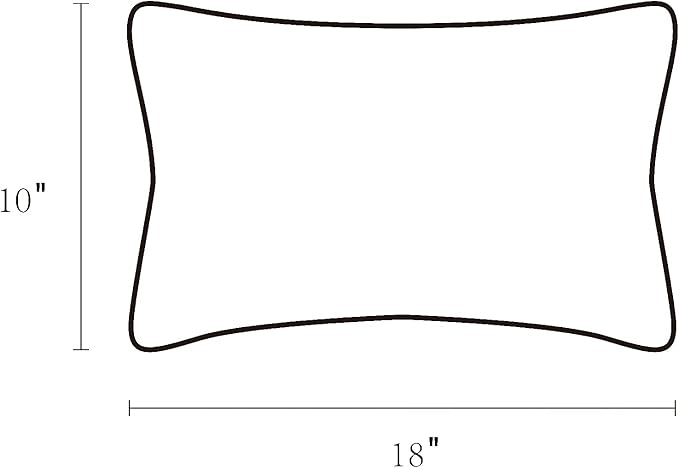 Rectangle Outdoor Lumbar Pillows, 10x18 inches Waterproof Patio Pillows, Decorative Waist Pillows for Outdoor Furnitures, Set of 2, (Brown and Beige)