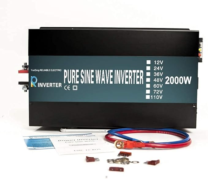 WZRELB 2000W 24VDC 120VAC Pure Sine Wave Power Inverter,RV, Car Inverter,LED Display