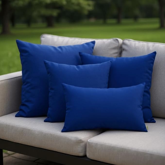 RSH DECOR: Sunbrella Square Throw Pillows Set of 2 | 17" x 17" | Water and Fade-Resistant Performance Fabric | Outdoor Pillow Covers with Down-Alternative Inserts | Made in USA (Cast Sage Green)