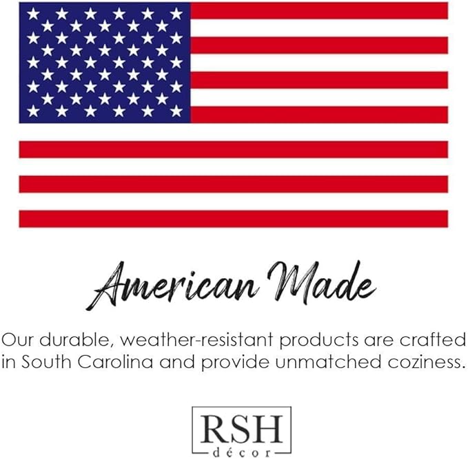 RSH DECOR: Deep Seating Cushion with Pillow Back | 24” x 27” Seat | All-Weather Spun Fabric | Water and Fade-Resistant | Outdoor Chair Cushion Set for Patio Furniture | Hunter Green & White Stripe
