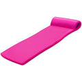 TRC Recreation Sunsation Vinyl Coated Foam Swimming Pool Float Mat Adult Lounger with Built-in Roll Pillow