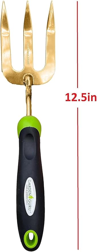 Garden Guru Titanium Hand Weeder Fork Tool – Rust Resistant – Ergonomic Handle – Great for Planting, Spreading Mulch, Weeding, Loosening & Transplanting Soil - 1 Case (48 Pcs)