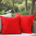 18" x 18" Throw Pillows, Outdoor Waterproof Pillows with Inserts, Square Decorative Pillows for Patio Furniture Garden Couch Sofa Home(Red, Set of 2)