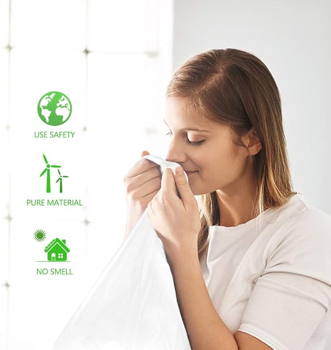 Teivio 2.6 Gallon 320 Counts Strong Trash Bags Garbage Bags, Bathroom Trash Can Bin Liners, Small Plastic Bags for Home Office Kitchen Kitchen (Clear)