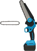 Upscale 8-Inch Cordless Mini Chainsaw – Brushless Motor, Lightweight 4 lbs, Safety Lock, 21V Power (Battery Not Included, Assembly Required)