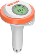 Waterproof Rechargeable Digital Floating Pool Thermometer for Swimming Pool/Fish Tank/Bathtub/Hot Tub/Jacuzzi/Aquarium, LCD Screen Easy to Reading