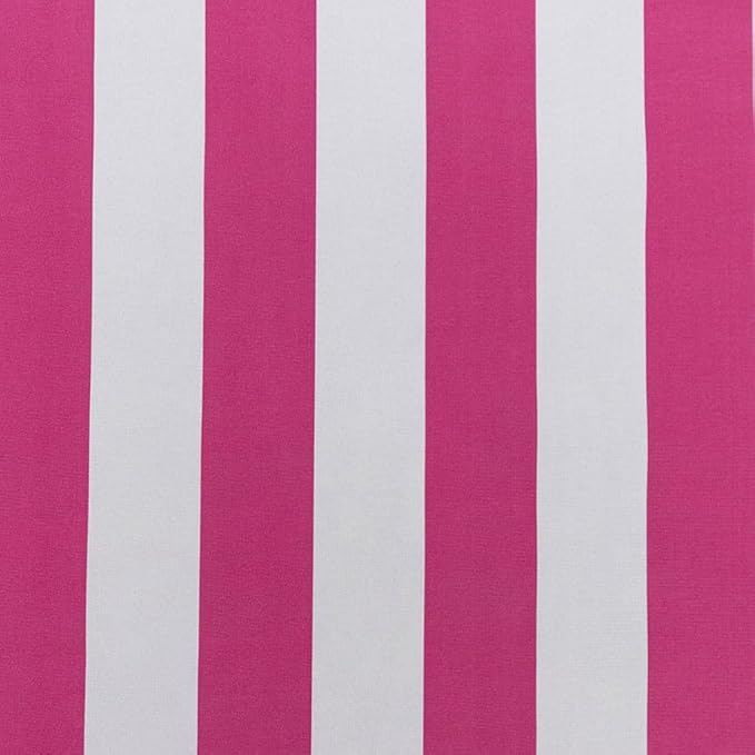 RSH DECOR Deep Seating Cushion with Pillow Back | 23” x 25” x 5" Seat | Water and Fade-Resistant Spun Fabric | Made in USA | Outdoor Chair Cushion Set for Patio Furniture (Pink & White Stripe)
