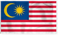 AGAS Malaysia Flag 6x10 ft 200D Nylon 6 Needle Lock Stitched Fly Hem Rust Proof Brass Grommets Canvas Header Large Size Malaysian National Flag