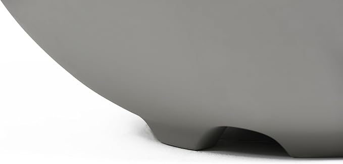 AMS Fireplace | Modeno | Nantucket | Firepit Table | Cover and Lava Rocks Included | (Fuel: Natural Gas - Light Gray)