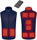 Heated Vest for Men Women with 9 Heating Zones and Rechargeable Battery Pack, Heated Jackets for Winter