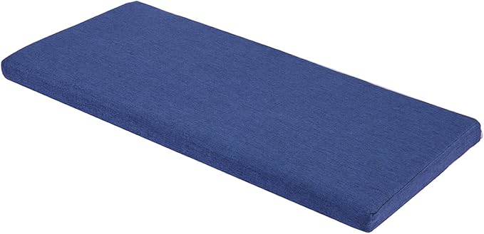 36 x 18 Inch Piano Bench Cushions for Indoor Furniture with Ties Non Slip Kitchen Dining Room Bench seat Cushion for Shoe Storage Ottoman Window Settee Pad, Navy Blue