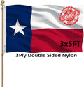 Texas State Flags 3x5 Outdoor Heavy Duty Double Sided Nylon Vivid Color Anti-Fading with 2 Brass Grommets for Home/Company/Indoor Outdoor Decoration
