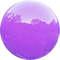 Purple Gazing Globe Mirror Ball in Stainless Steel, Shiny Hollow Sphere Sparkling Housewarming Outdoor Party Ornament (Purple, 8 inches)