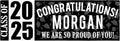 Let's Make Memories Personalized Graduation Banner Class of 2025 - Graduation Party Decorations - Congratulations Banner - Indoor/Outdoor Vinyl - Best in Class - Black - 10 ft.