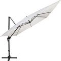 Sunnyglade 10x10Ft Cantilever Patio Umbrella Square 360° Rotation & Integrated Tilting System Offset Umbrella with 8 Sturdy Ribs, Fade-resistant & Waterproof for Garden Backyard Poolside Deck