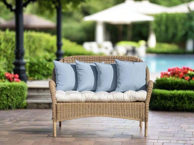 RSH DECOR: Square Throw Pillows Set of 2 | 24” x 24” | All-Weather Spun Fabric | Water and Fade-Resistant | Outdoor Accent Pillows for Patio Furniture | Kiwi Green