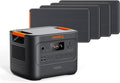 Jackery HomePower 3000 Portable Power Station with 4x 100W Prime Solar Panels, 3600W (Surge 7200W) Output, 3072Wh LFP Battery Solar Generator, Essential Backup for Home Use, RV, Emergencies