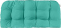 RSH DECOR: Sunbrella Tufted Wicker Loveseat Cushion | 41” x 19" | Water and Fade-Resistant Performance Fabric | Outdoor Settee Cushion for Patio Furniture | Canvas Aruba