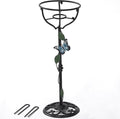Cast Iron Gazing Globe Stand, 24.5" Gazing Ball Stand for 10-12 Inches Garden Gazing Globes, Metal Display Gazing Ball Holder for Indoor Outdoor, Easy Assembly, Black