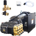Canpump 2500 PSI 4.25 GPM Pressure Washer Pump Assembly w/ 7.5 HP 240V Motor – Triplex Power Washer Pump, External Unloader – Commercial Cleaning, Fleet Wash, Farm, Equipment Maintenance
