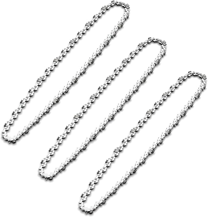 3Pcs 14 Inch Chainsaw Chain, 3/8" LP Pitch .050" Gauge 52 Drive Links,Replacement Chains for Portable Mini Chainsaw, Guide Saw Chain for Chainsaws (14"-52DL-3/8"LP .050"-3pcs)
