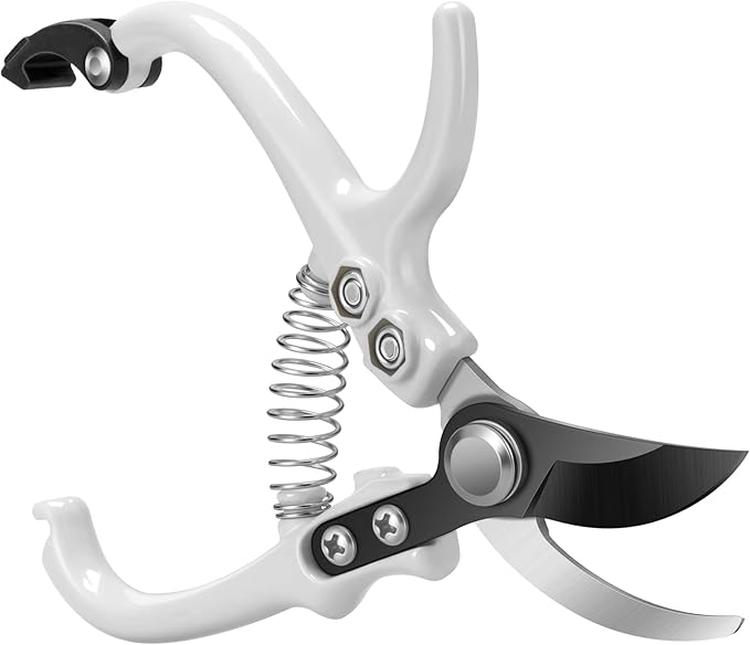VIVOSUN Garden Shears, Lightweight Plant Pruners for Gardening, Bypass Pruning Shears for Cutting Flowers, Trimming Branches, Indoor Plant Shears, Stylish Q-Shaped Garden Tools for Women Men