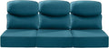 Luxury 22x24/22x25 6-Inch Smile Outdoor Sofa Cushions Set of 3 - Comfy Deep Seat Patio Furniture Cushions for Wicker Dining Chair Loveseat 3-Seater L-Shape Sectional Sofa - Peacock Blue