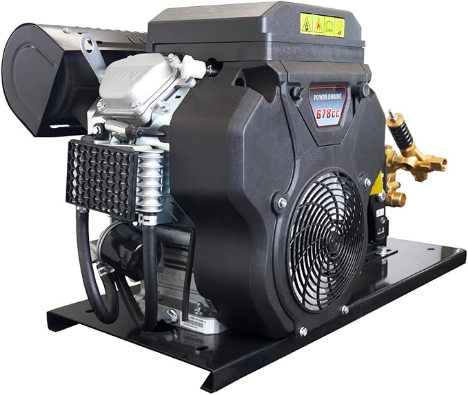 Canpump Belt Drive High Flow Pressure Washer 3500 PSI, 9.2 GPM – Triplex Power Washer Pump, 22 HP Loncin Engine – Electric Start, Industrial Grade, Fully Serviceable w/External Unloader