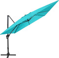 Sunnyglade 10x10Ft Cantilever Patio Umbrella Square 360° Rotation & Integrated Tilting System Offset Umbrella with 8 Sturdy Ribs, Fade-resistant & Waterproof for Garden Backyard Poolside Deck