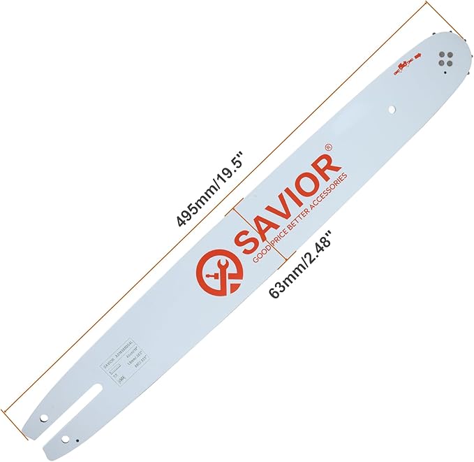 Savior 18 Inch Chainsaw Guide Bar and Chain Combo, .325" Pitch, .063" Gauge, 68 Drive Links for 025, 025C, MS250, MS251, MS251C-BE Chainsaws, Replacement 183PXLBA074 578780 (3*Chains+1*Bar)