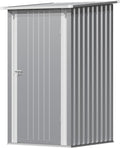 Devoko 3x3 FT Outdoor Storage Shed, Small Garden Tool Shed with Single Lockable Door, Metal Tool Storage Shed with Sloping Roof, Outside Shed for Backyard Patio Lawn, Gray