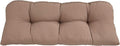 BrylaneHome Tufted Bench Cushion - 45.5" L x 19" W x 3" H- Patio & Outdoor - Water, Stain & Fade Resistant - Khaki