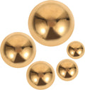 5Pcs Golden Stainless Steel Gazing Spheres Reflective Half Ball Garden Decor for Unique Photography and Outdoor Decoration