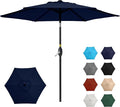 SUNVIVI OUTDOOR Outdoor Patio Umbrella, Patio Umbrella, Market Umbrella, Large Outdoor Umbrella, Metal Pole Umbrella with Push Button Tilt and Crank, Polyester Canopy
