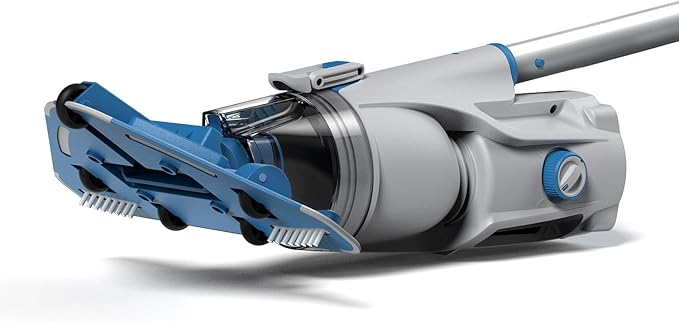 KOKIDO 2025 Cordless Pool Vacuum with 72” Pole, Standard & Fine Interchangeable Filters, Ideal for spot Cleaning, 2 Vac Heads, Spot Clean, for Small Above & Inground Pools, Spas Hot Tubs XV320