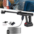 Cordless Pressure Washer, 6-in-1 Nozzle Portable Battery Power Washer Handheld, Portable High Pressure Cordless Electric Power Washer for Home, Car,Garden and Patio Cleaning,Black