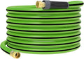 Hybrid Hose 75ft x 5/8", Short Garden Water Hose Heavy Duty, Flexible, Lightweight Hybrid Water Hose with Swivel Handle,3/4'' Brass Fittings, Available For Reel Cart Backyard Burst 500 PSI