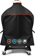 Heavy-Duty 600D Grill Cover fit for Kamado Joe KJ15080320 Kettle Joe and Other 22 inch Charcoal Kettle Grill with Similar Sizes, 28" Dia x 39" H