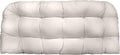 RSH DECOR: Sunbrella Tufted Wicker Loveseat Cushion | 41” x 19" | Water and Fade-Resistant Performance Fabric | Outdoor Settee Cushion for Patio Furniture | Canvas White