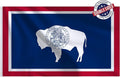 Bradford Wyoming State Flag 3x5 feet Outdoor, 3 Ply Polyester Double Sided WY Wyoming Flags Heavy Duty State of Wyoming with 2 Brass Grommets