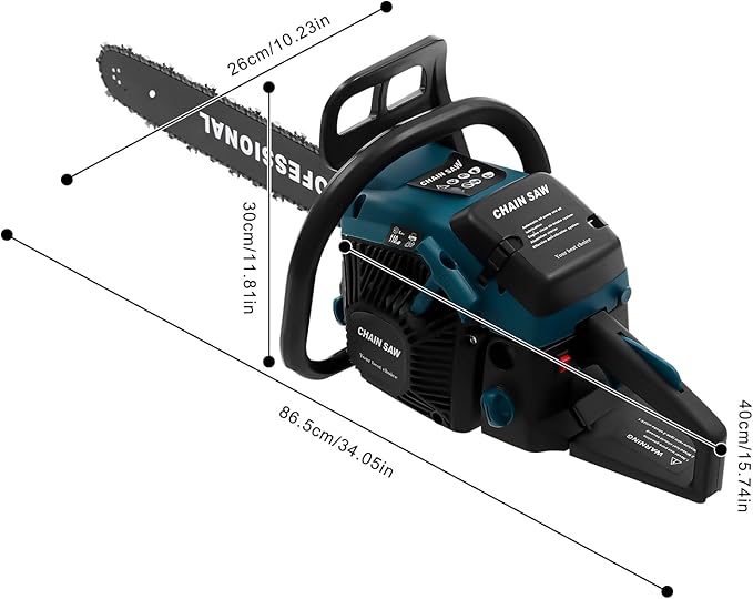 20 Inch Gas Chainsaw 58CC 3.1HP Petrol Chainsaw 2-Stroke Gas Chain Saws, Engine Chain Saw Set Gas Chainsaws for Cutting Wood Outdoor Home Farm Us (Green)