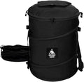 ONETIGRIS Collapsible Trash Can for Camping,12 Gallon Pop up Trash Can with Sorting Clips, Outdoor Collapsible Bin with Lid 600d Oxford Cloth Yard Waste Bags Garden Bag for Camping,Recycling,RV