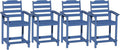 OTSUN Tall Adirondack Chairs Set of 4 with Connecting Tray, 24 inches HDPE Bar Height Outdoor Chairs, All Weather Resistant for Balcony, Porch, Kitchen (4 PCS, Navy Blue)
