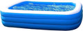 Kiddie Swimming Pool Extra Large Family Size - 210 Long x 140 Wide x 60 cm High Inflatable Family Lounge Above Ground Swim Center Large Size Perfect for Summer Outdoor Backyard Porch