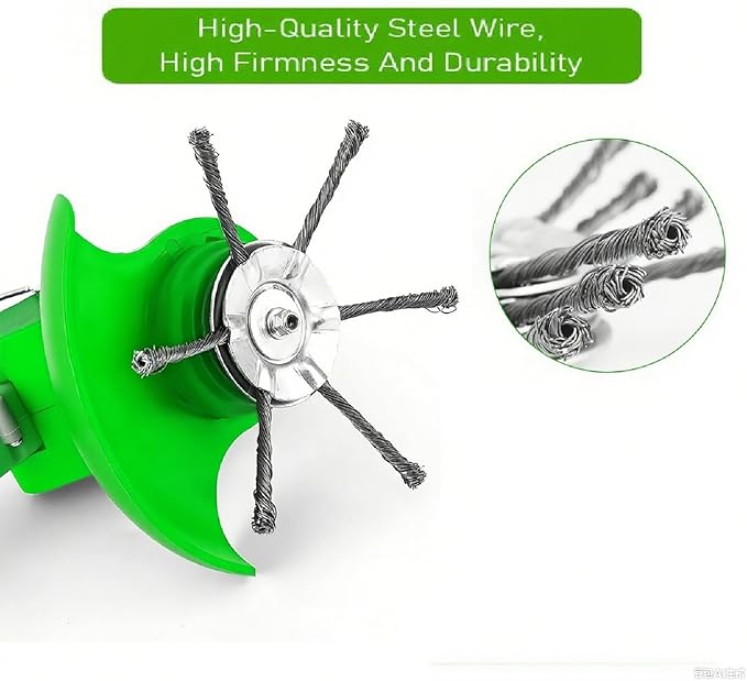 Steel Wire Grass Trimmer Head, 6 Inches Universal Steel Wire Weed Trimmer Head, String Trimmer Replacement Head for Electric Battery Powered Cordless String Trimmer-0.22 inch Hole (1, Silver)