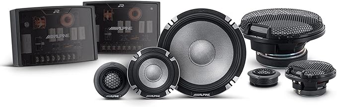 Alpine 6.5" R2 Pro-Series High-Resolution Speaker Bundle - A Pair of R2-S6533-Way Component Speakers & a Pair of R2-S652 6.5" 2-Way Component Speakers